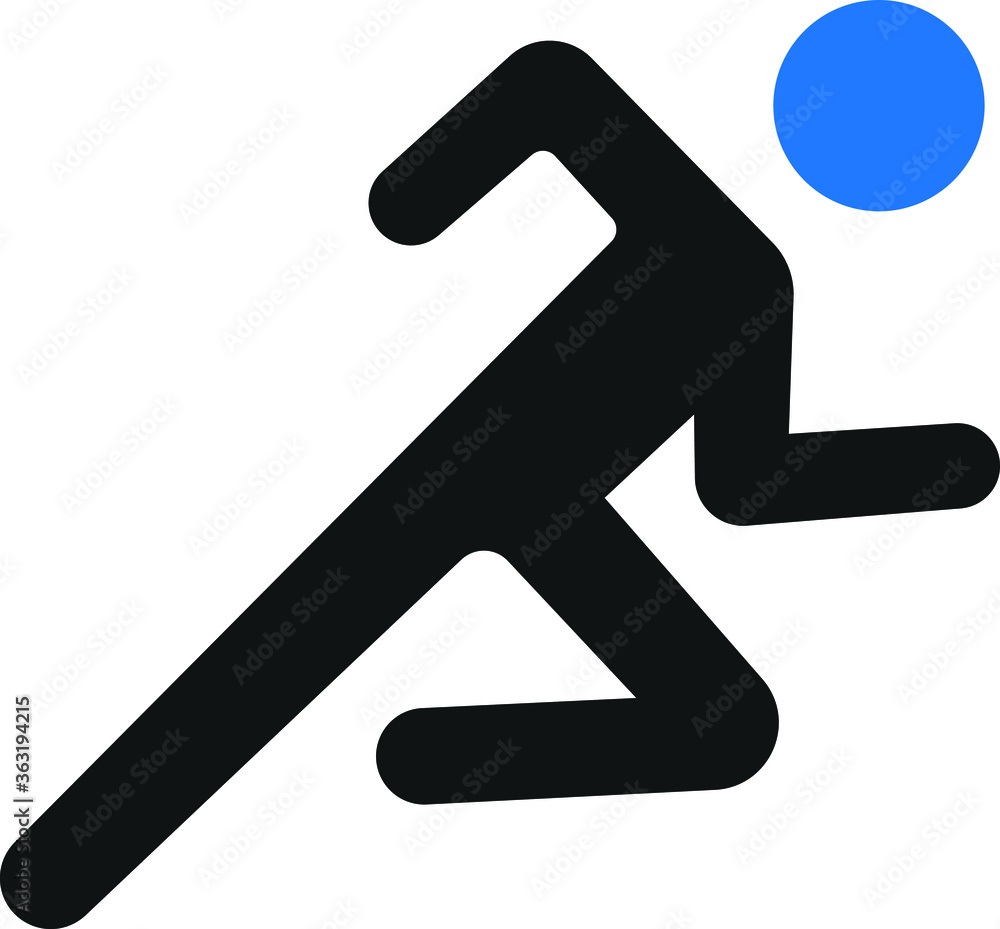 Man running icon vector illustration Man running icon vector illustration