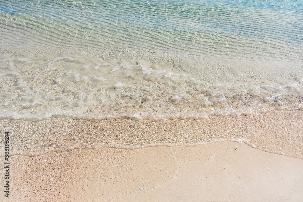 Beach and sea background, Sand and bubble, wave. Soft wave on sandy beach. Background. Beach and sea background, Sand and bubble, wave. Soft wave on sandy beach. Background.