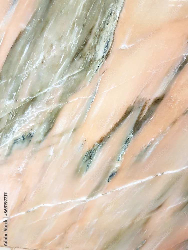 Fototapeta premium Pink textured marble background. Glossy surface, natural pattern. Natural material, rock.