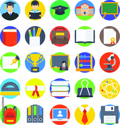 Education Colored Vector Icons 1