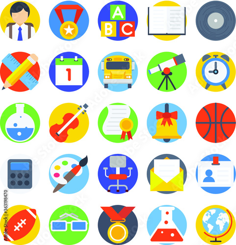 Education Colored Vector Icons 2