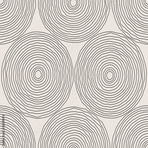 Trendy minimalist seamless pattern with abstract creative artistic hand drawn composition