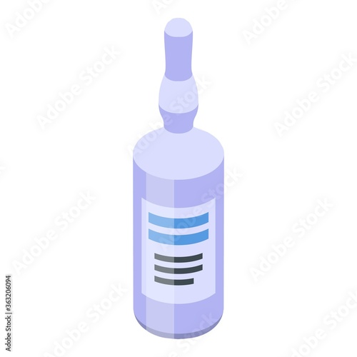 Syringe ampule icon. Isometric of syringe ampule vector icon for web design isolated on white background