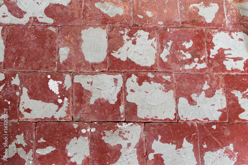 brick orange floor inside an old historic house