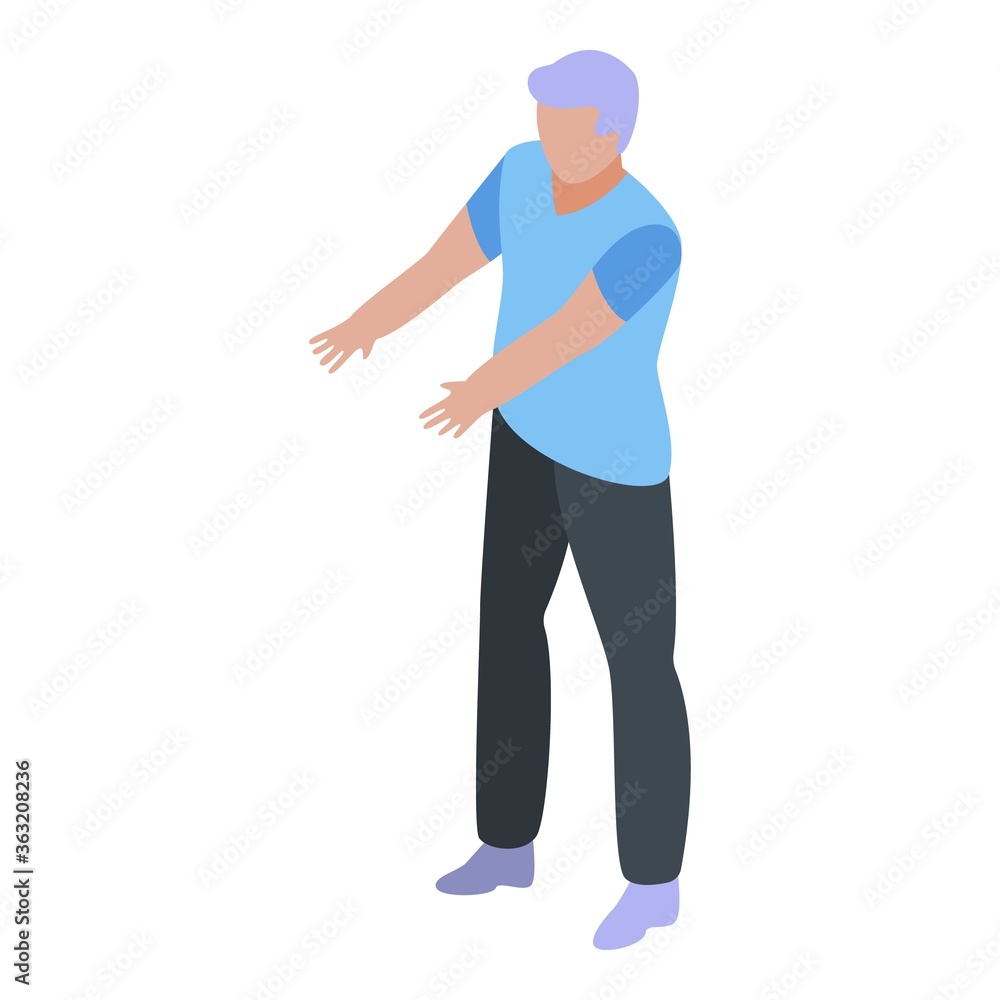 Healthy senior exercise icon. Isometric of healthy senior exercise vector icon for web design isolated on white background Healthy senior exercise icon. Isometric of healthy senior exercise vector icon for web design isolated on white background