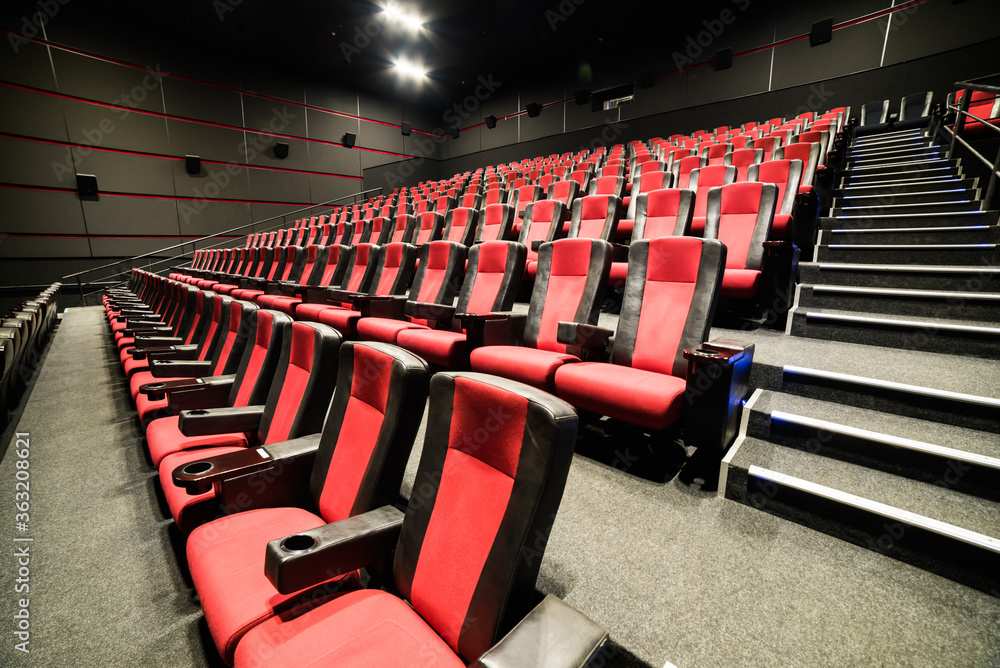 Fototapeta premium Empty chairs in the university auditorium for study