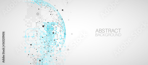 Vector illustration, Hi-tech digital technology and engineering theme.  Abstract background, communication  innovation concept.
