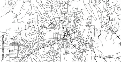 Urban vector city map of Bao Loc  Vietnam