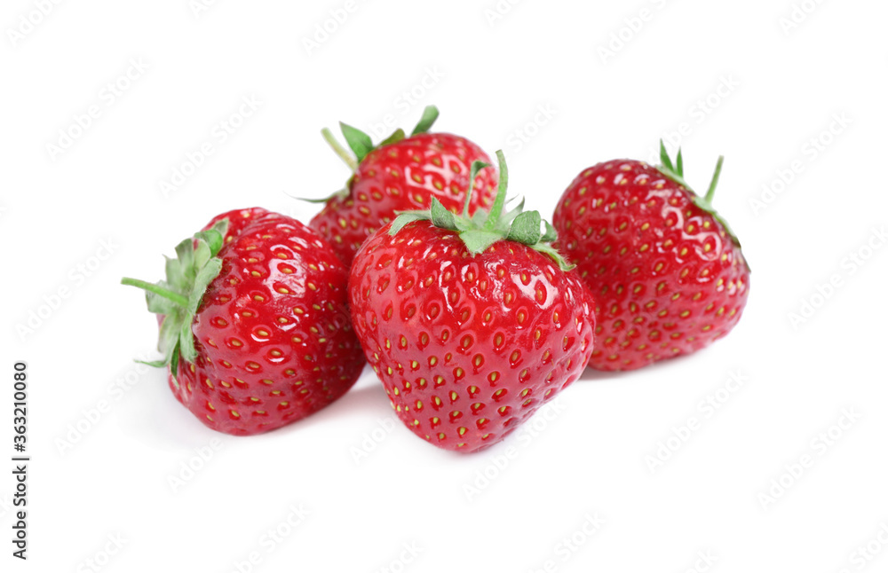 Sweet fresh ripe strawberries on white background Sweet fresh ripe strawberries on white background