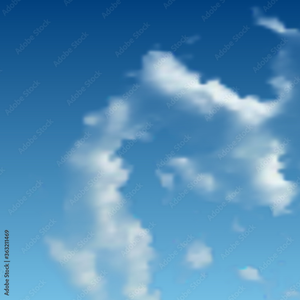 Obraz premium Natural background with cloud on blue sky