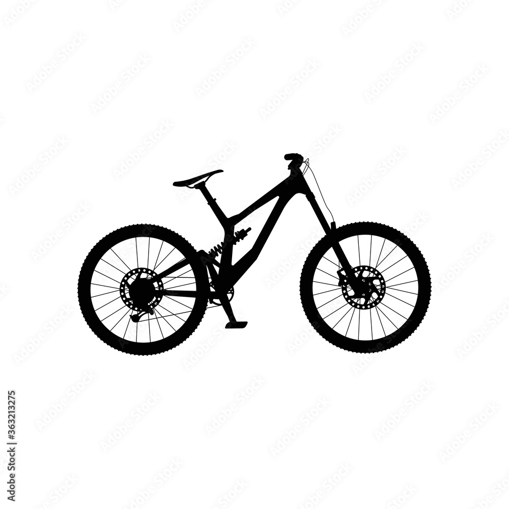 Mountain bike isolated on white background. Vector illustration