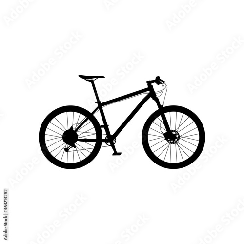 Mountain bike isolated on white background. Vector illustration
