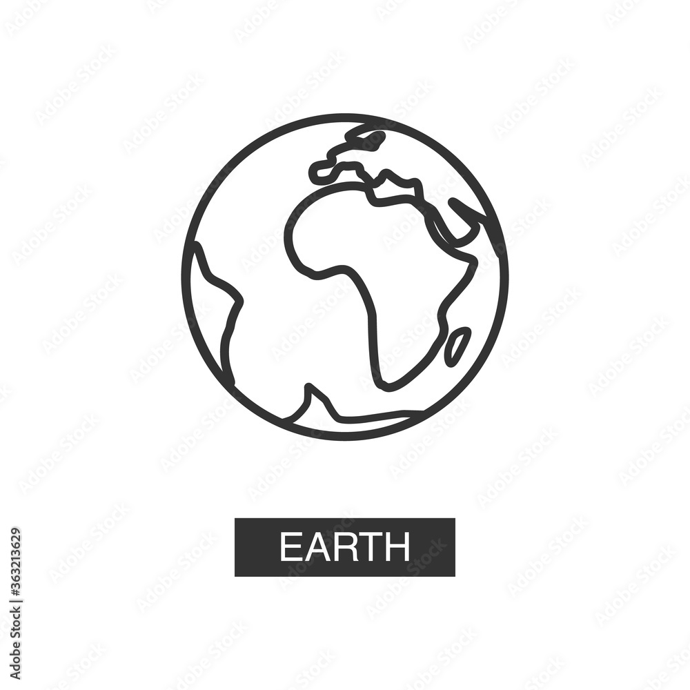 Vector planet Earth space Icon. Vector planet Earth space Icon.