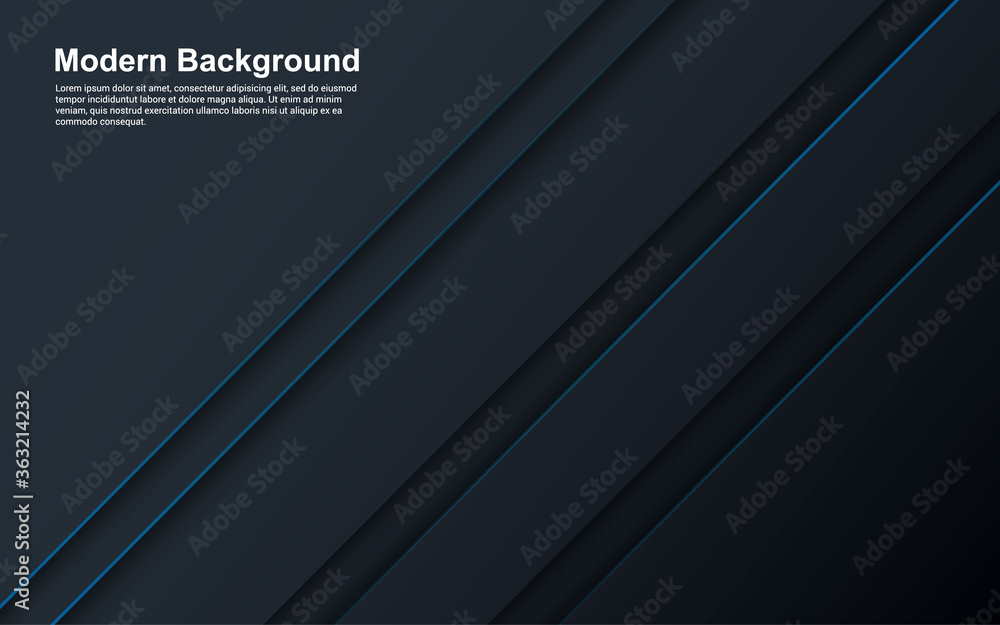 Illustration vector graphic of abstract background black and blue color with blue line modern Illustration vector graphic of abstract background black and blue color with blue line modern