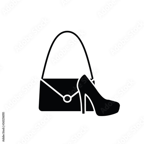 woman bag and shoes vector icon fashion icon