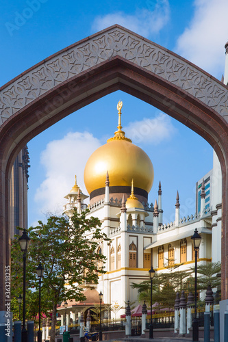 Masjid Sultan mosque on Arab Street in the Malay Heritage District, Singapore, Republic of Singapore.