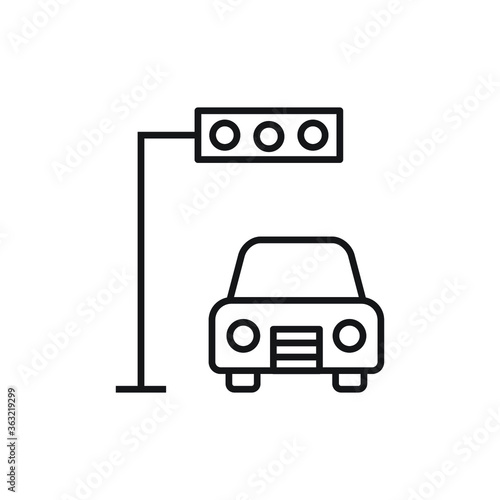 Traffic light icon vector sign