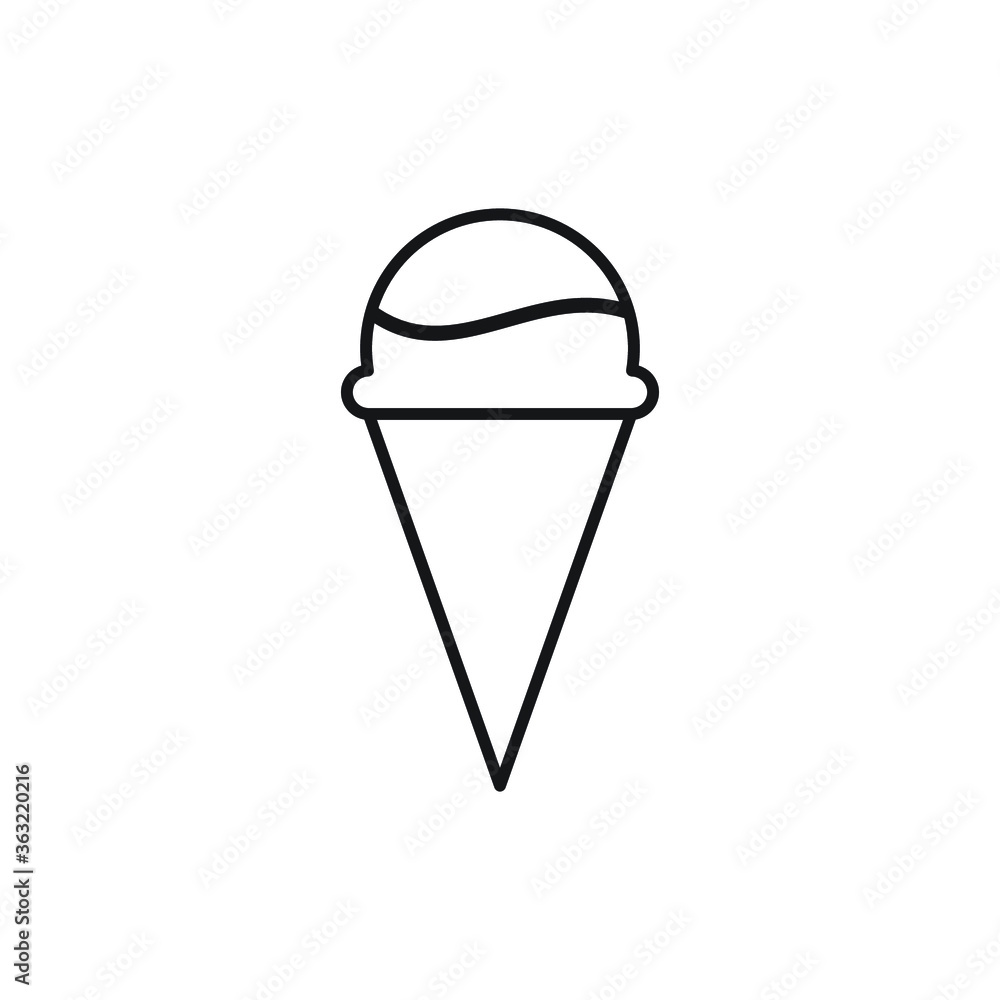 ice cream icon vector