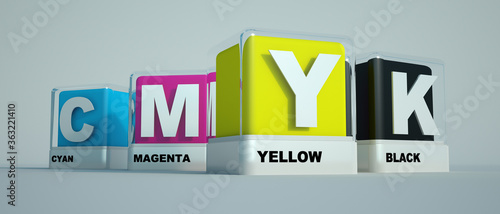 Foto Print colors cyan magenta yellow and black