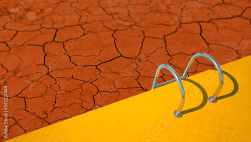 Summer drought and pool