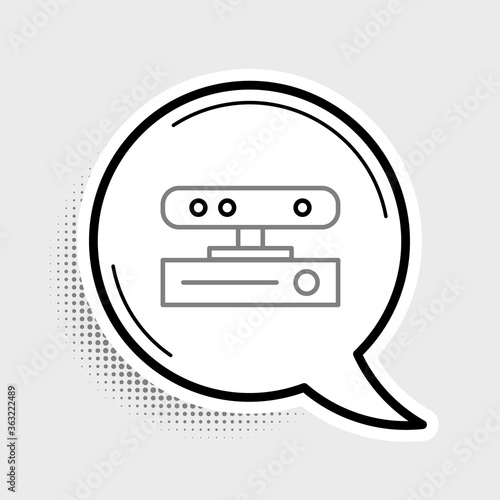 Line Motion sensor icon isolated on grey background. Colorful outline concept. Vector.
