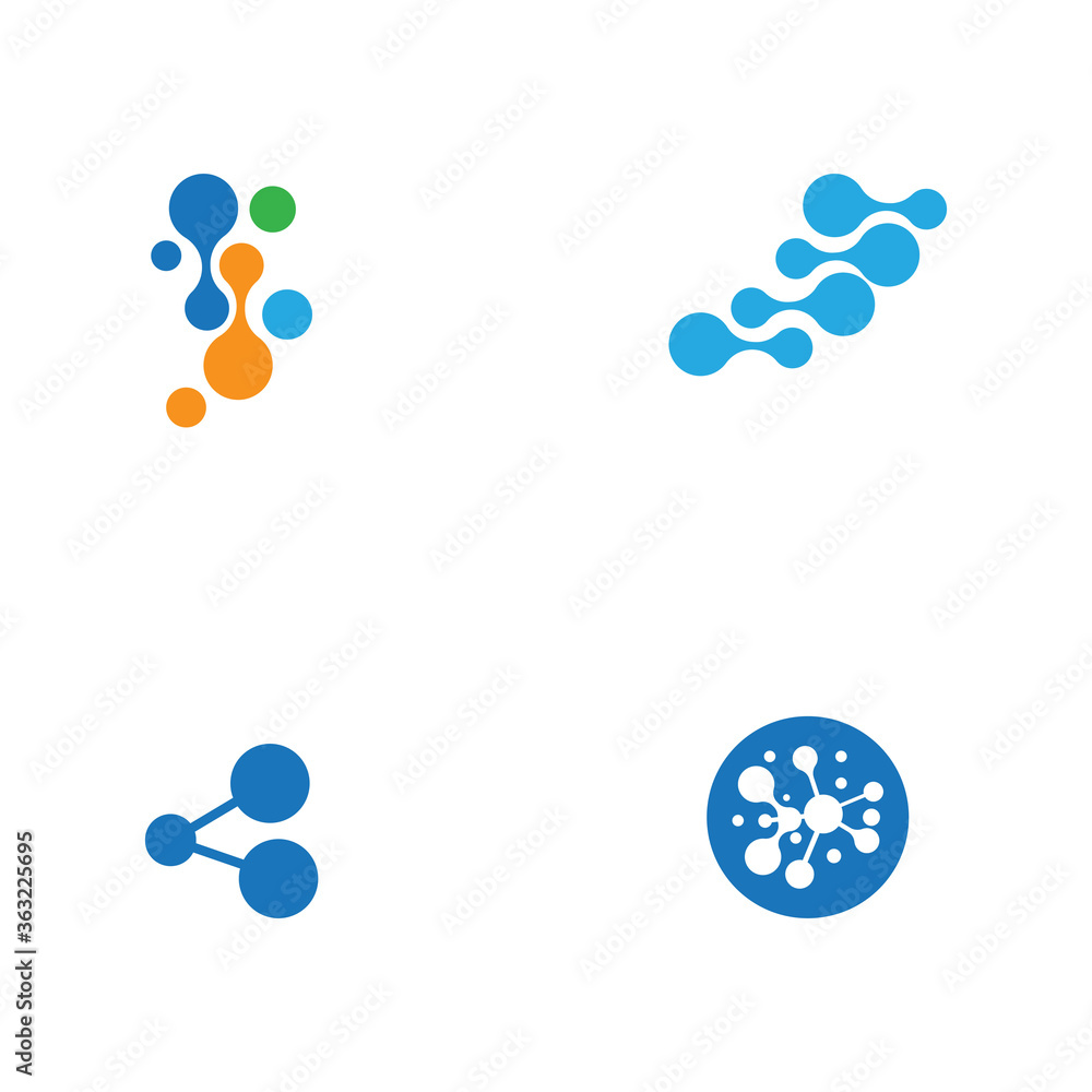 Set Molecule vector illustration design