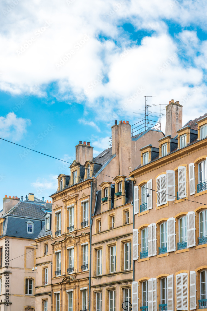 Obraz premium Street view of downtown in Metz, France