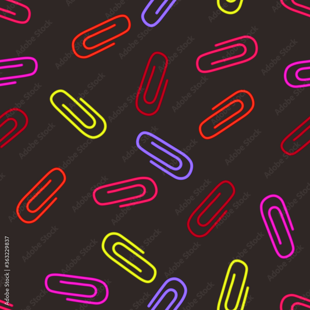 seamless pattern with colorful paper clips seamless pattern with colorful paper clips