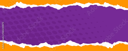 Torn cardboard. Comic book backgrounds. Vector illustration. 