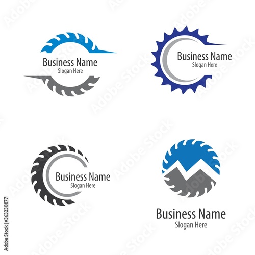 Saw logo vector icon illustration
