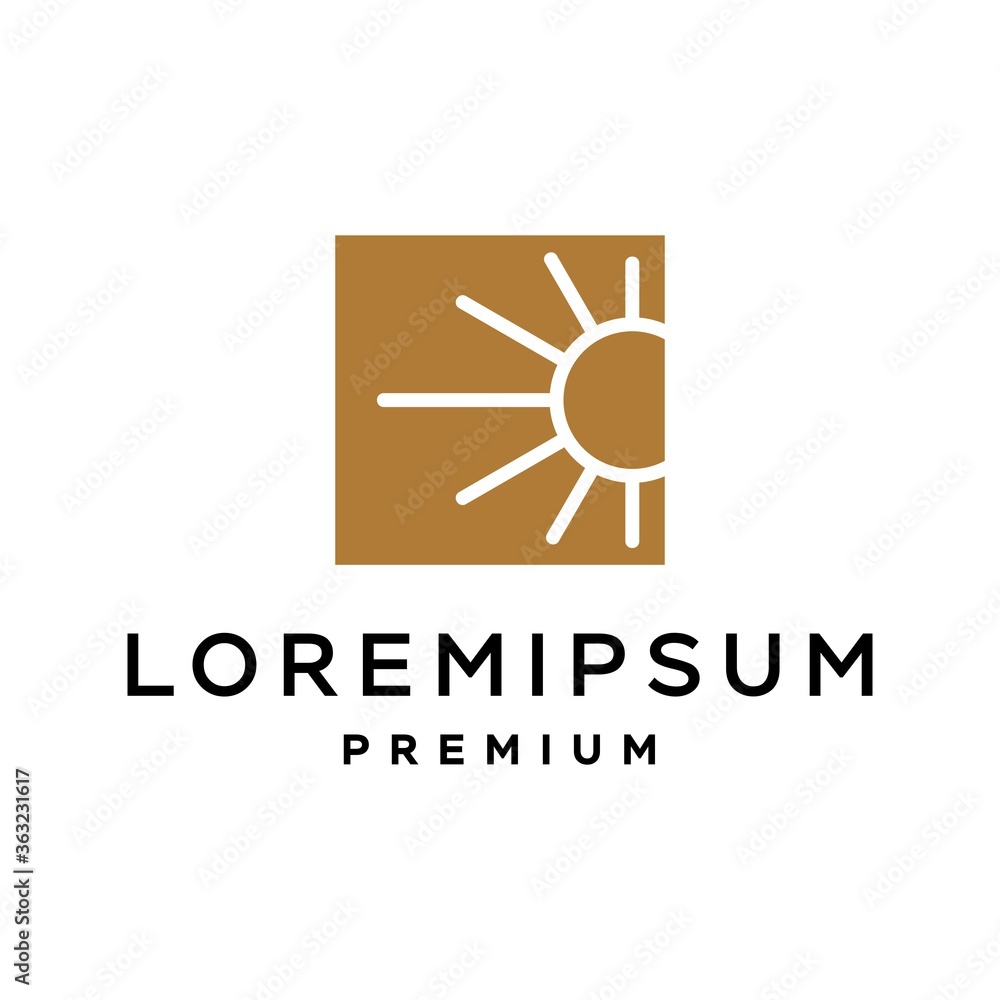 sun beach logo icon vector in trendy line linear outline illustration sun beach logo icon vector in trendy line linear outline illustration