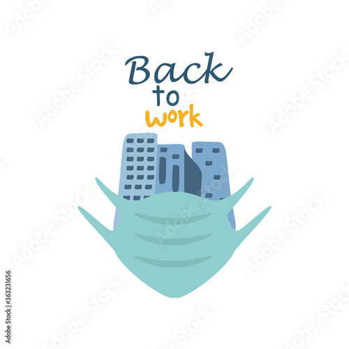 back to work, lettering about back to work