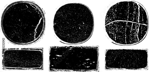 Grunge post Stamps Collection, Circles. Banners, Insignias , Logos, Icons, Labels and Badges Set . vector distress textures.blank shapes.