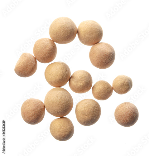 Face powder balls cosmetics isolated on white background © fotofabrika