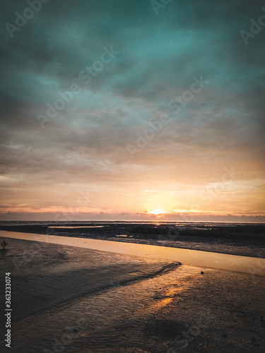 sunset on the beach