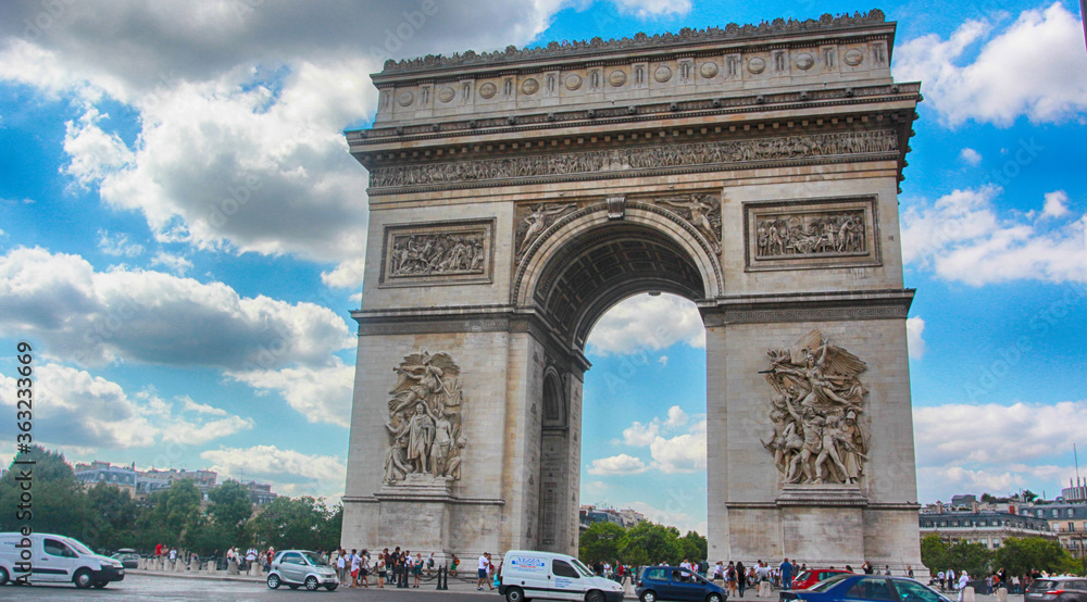 The Arc de Triomphe de l'Étoile, Paris, France