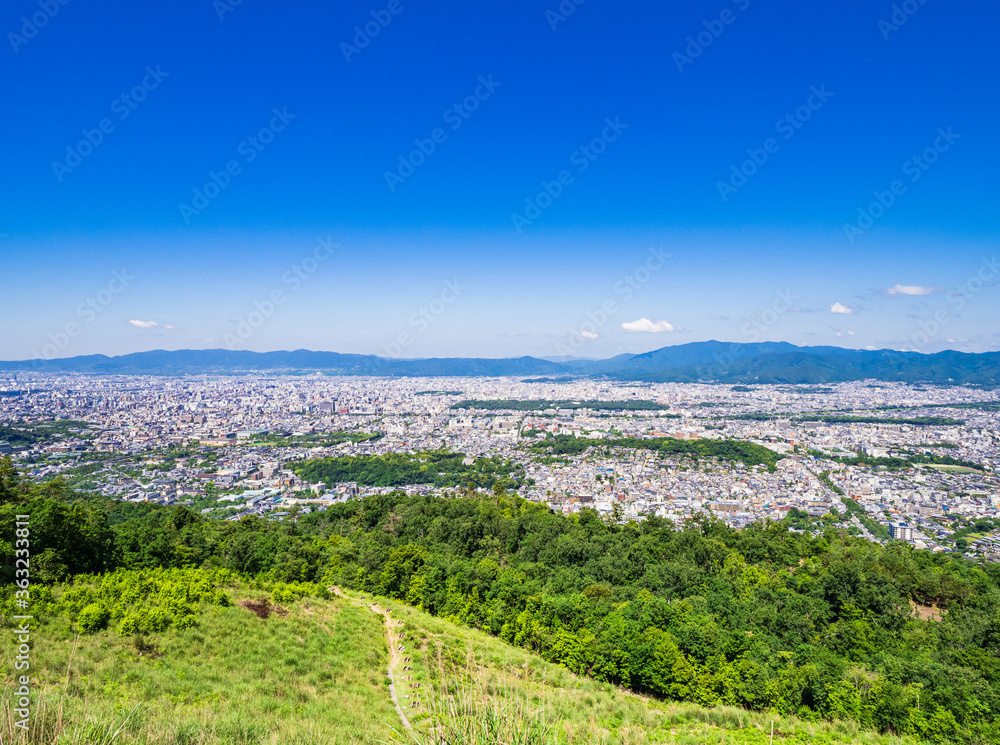 Obraz premium 京都市全景 大文字山からの眺望