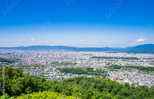 京都市全景 大文字山からの眺望