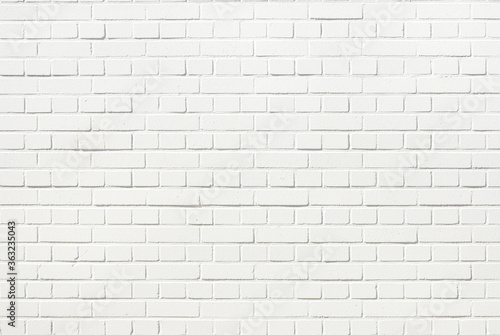 White brick wall background or texture