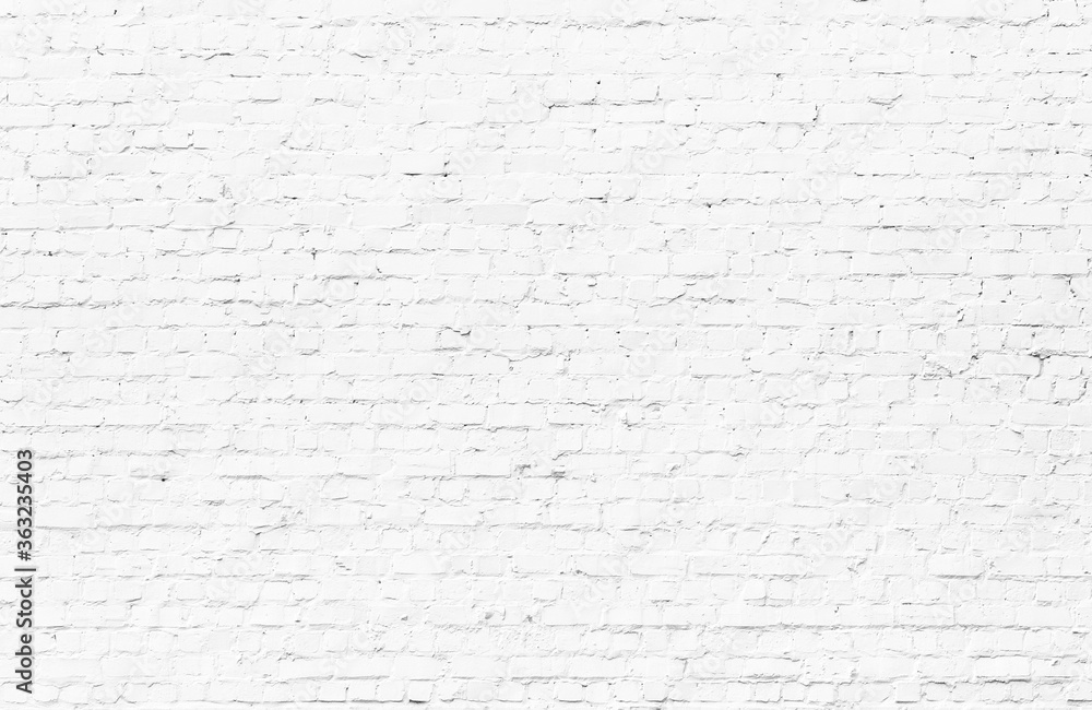 White brick wall background or texture