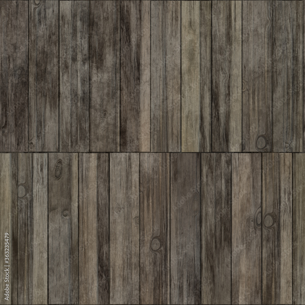 Fototapeta premium Old dark wooden wall background. Seamless texture.