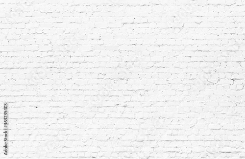White brick wall background or texture