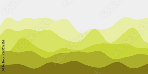 Abstract lime hills background. Colorful waves neat vector illustration. © Eugene Ga