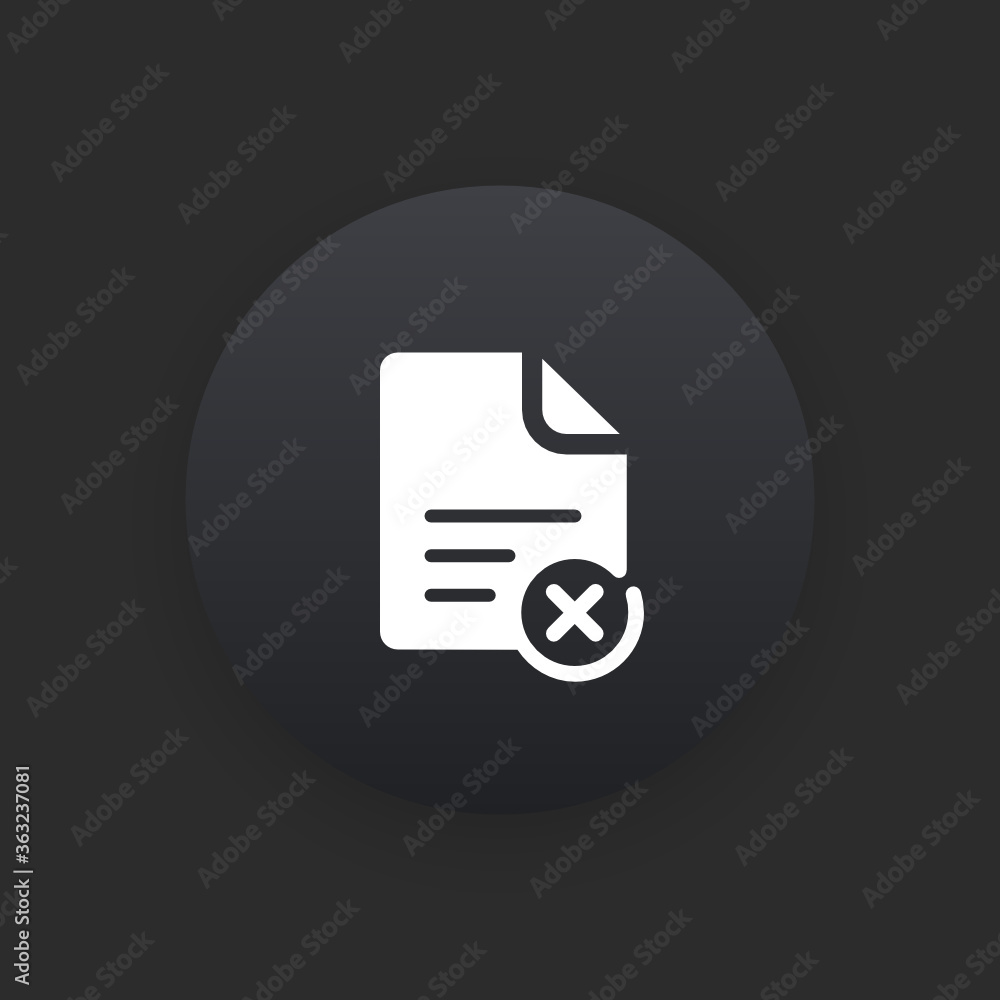 Delete File - Matte Black Web Button Delete File - Matte Black Web Button
