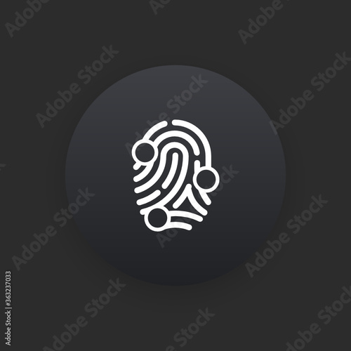 Finger Scaning -  Matte Black Web Button