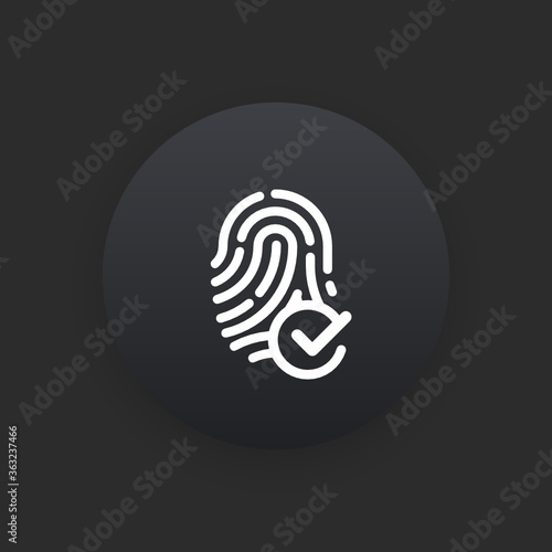 Verified Fingerprint -  Matte Black Web Button