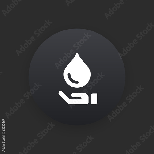 Blood Bank -  Matte Black Web Button