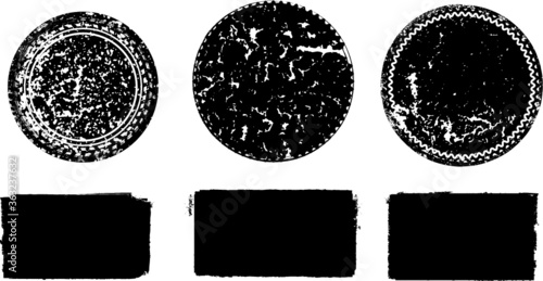 Grunge post Stamps Collection, Circles. Banners, Insignias , Logos, Icons, Labels and Badges Set . vector distress textures.blank shapes.