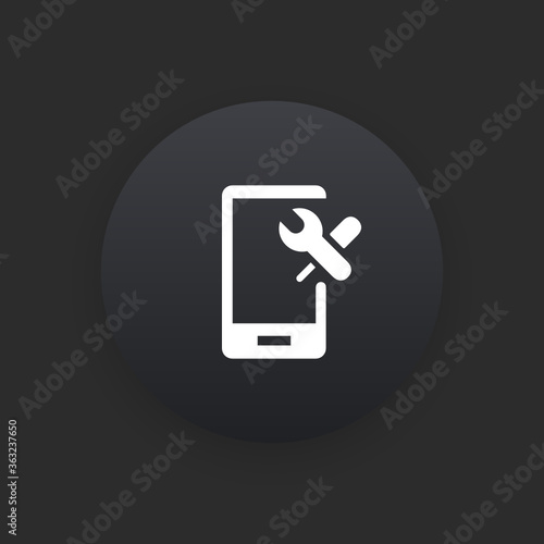 Device Setup -  Matte Black Web Button