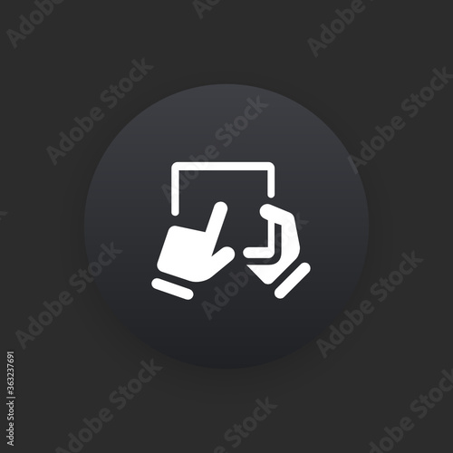 Touch Screen -  Matte Black Web Button